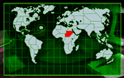 (61 Sudan on world map)